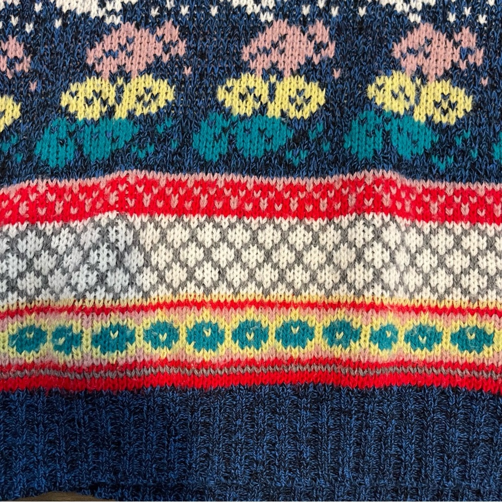 Vintage 80s 90s | Colorful Patterned Pullover Knit Sweater - Picture 7 of 9